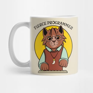 Fierce Programmer Cat Mug